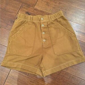 Alex Mill High Waist Camel Shorts